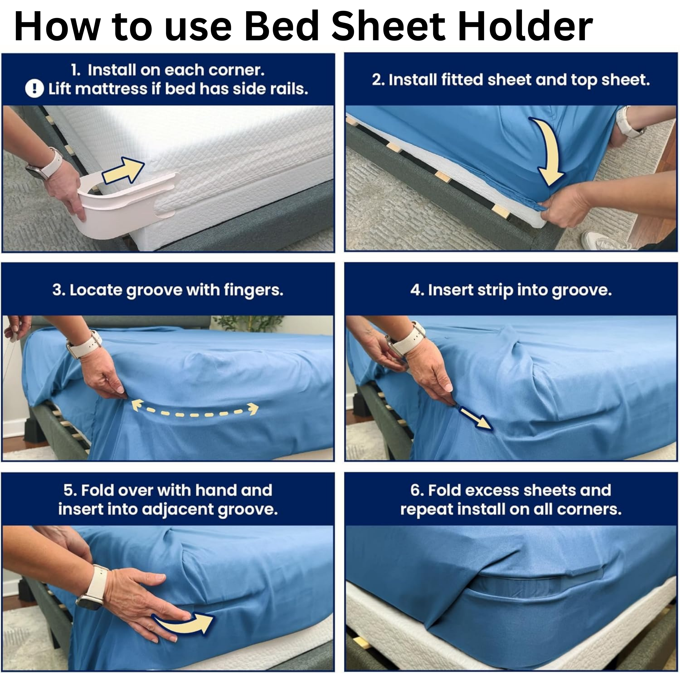 Bed Sheet Lock (4pcs Set)