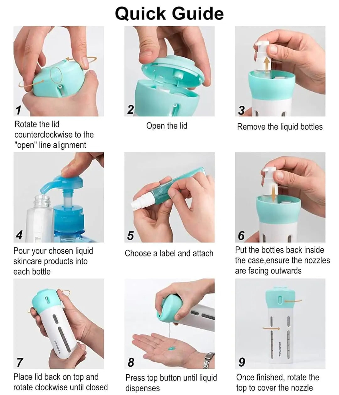 4 in 1 Travel Bottle Set