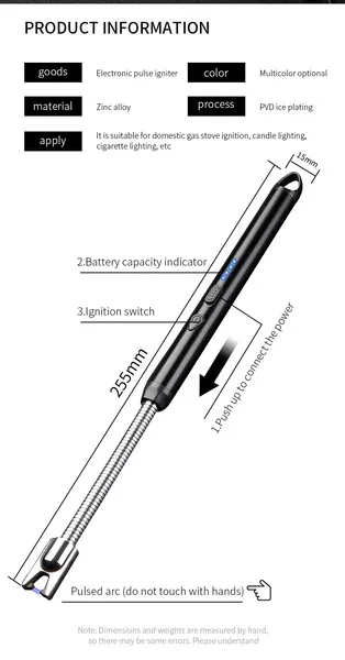 Kitchen Lighter with Flexible Neck Rechargeable