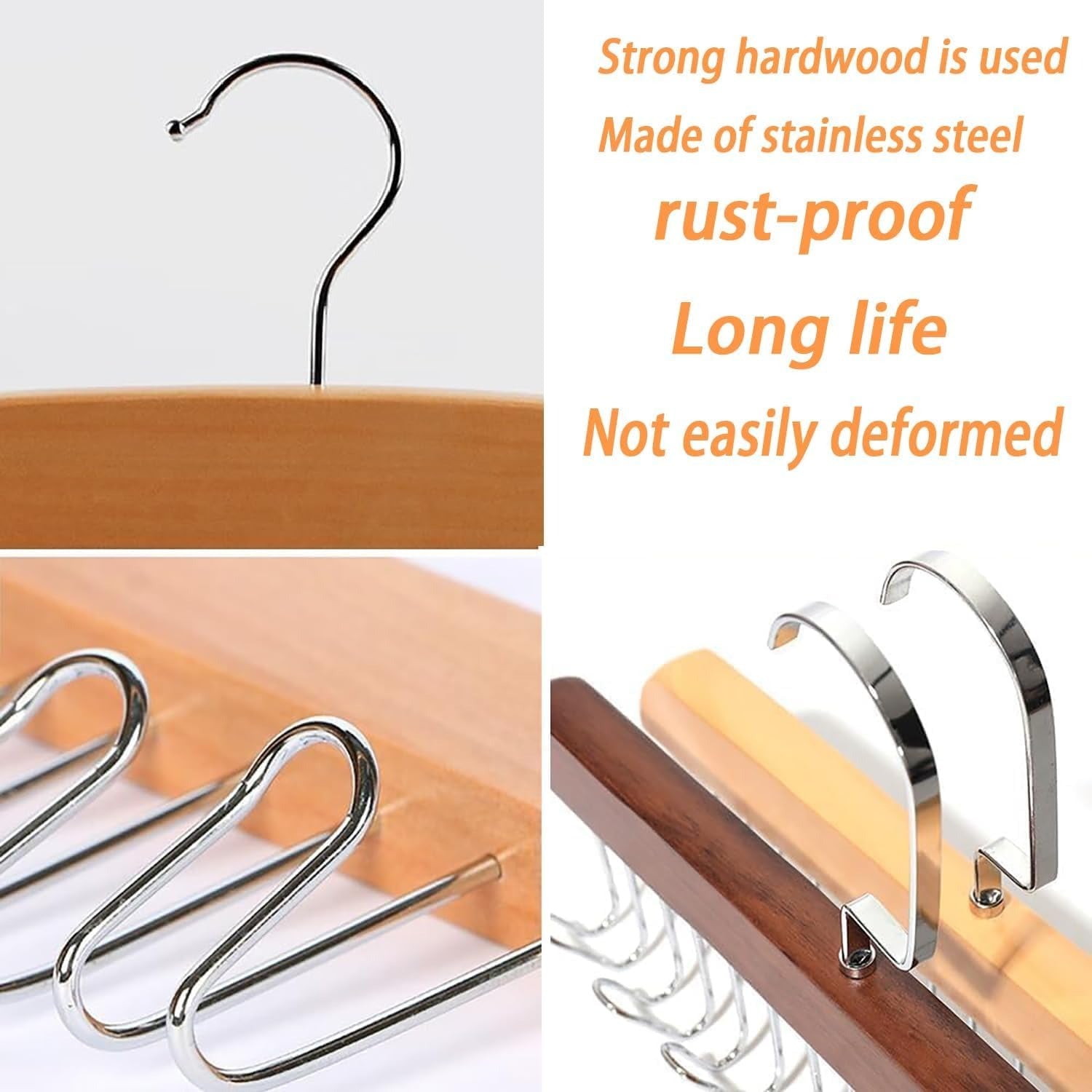 8 Hooks Wooden Hanger Organizer