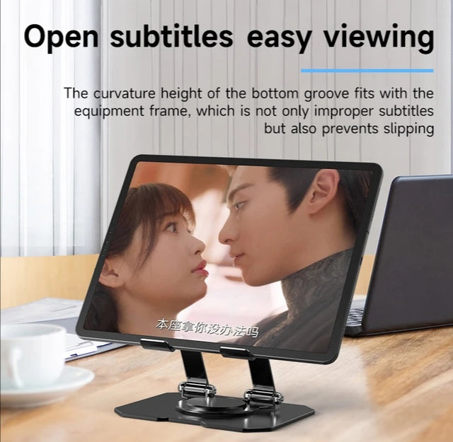 Foldable Metal Tablet Holder (Silver Color)