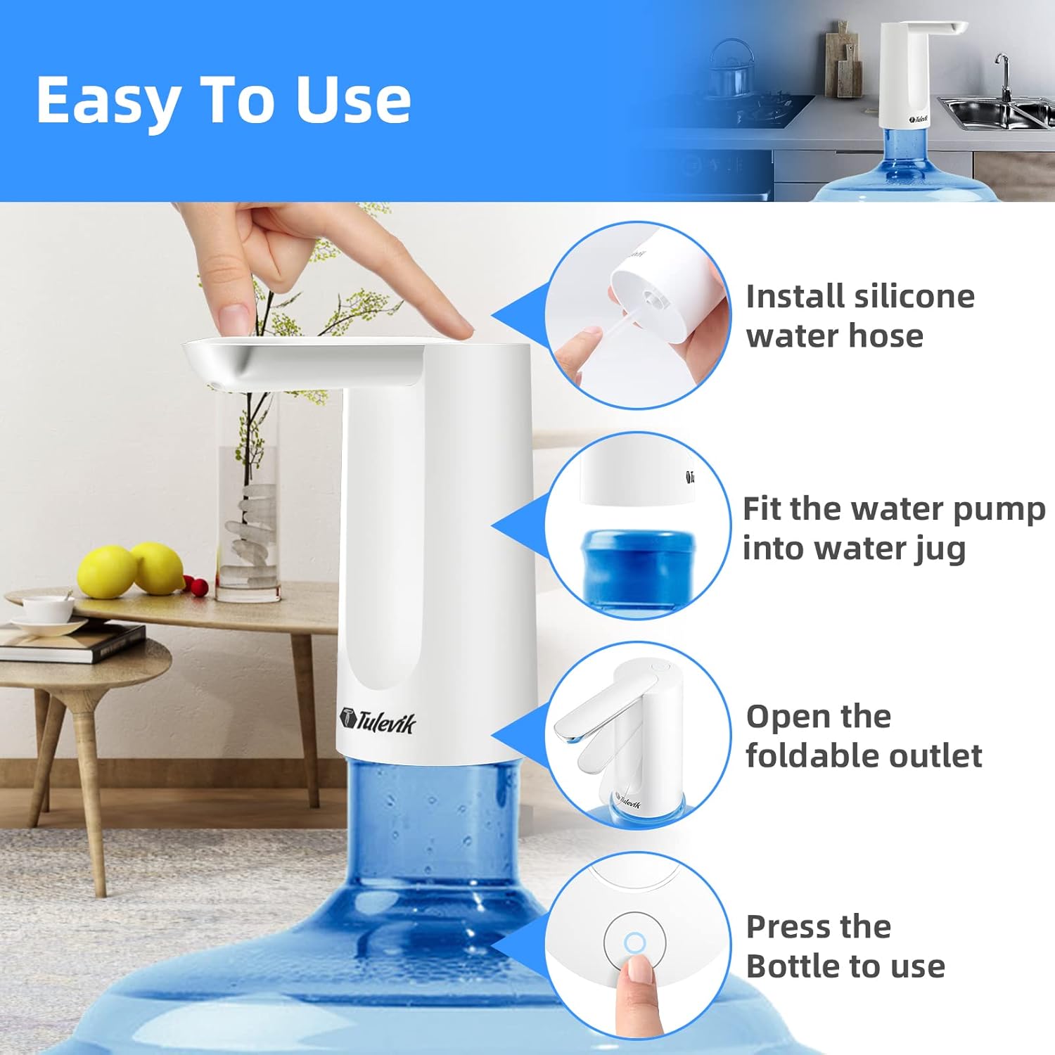 Foldable Water Pump Rechargeable