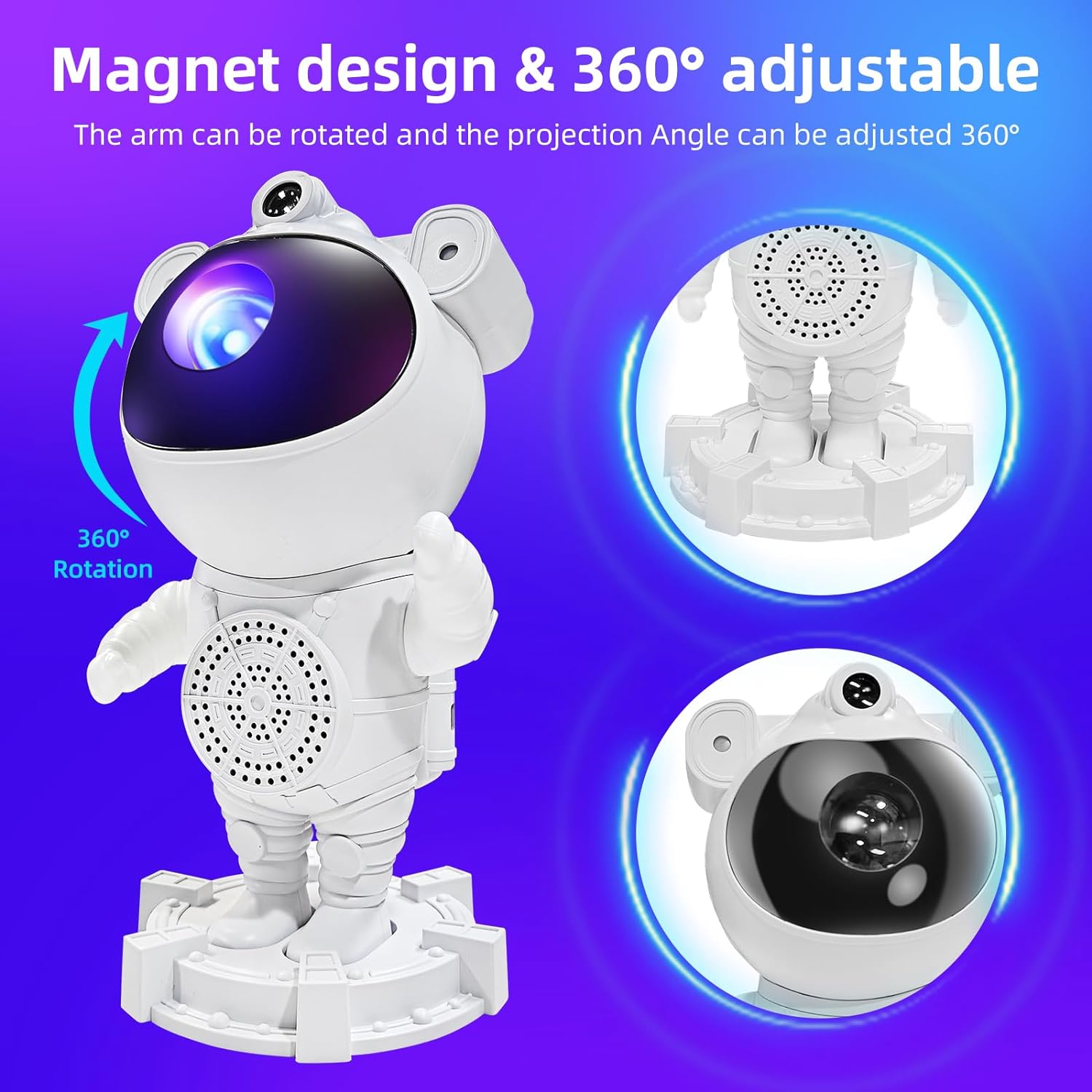 Astronaut Starry Galaxy Projector Light with Bluetooth Speaker