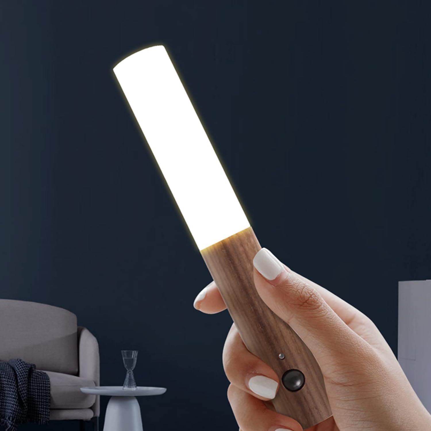 Smart Wooden Sensor Light Rechargeable