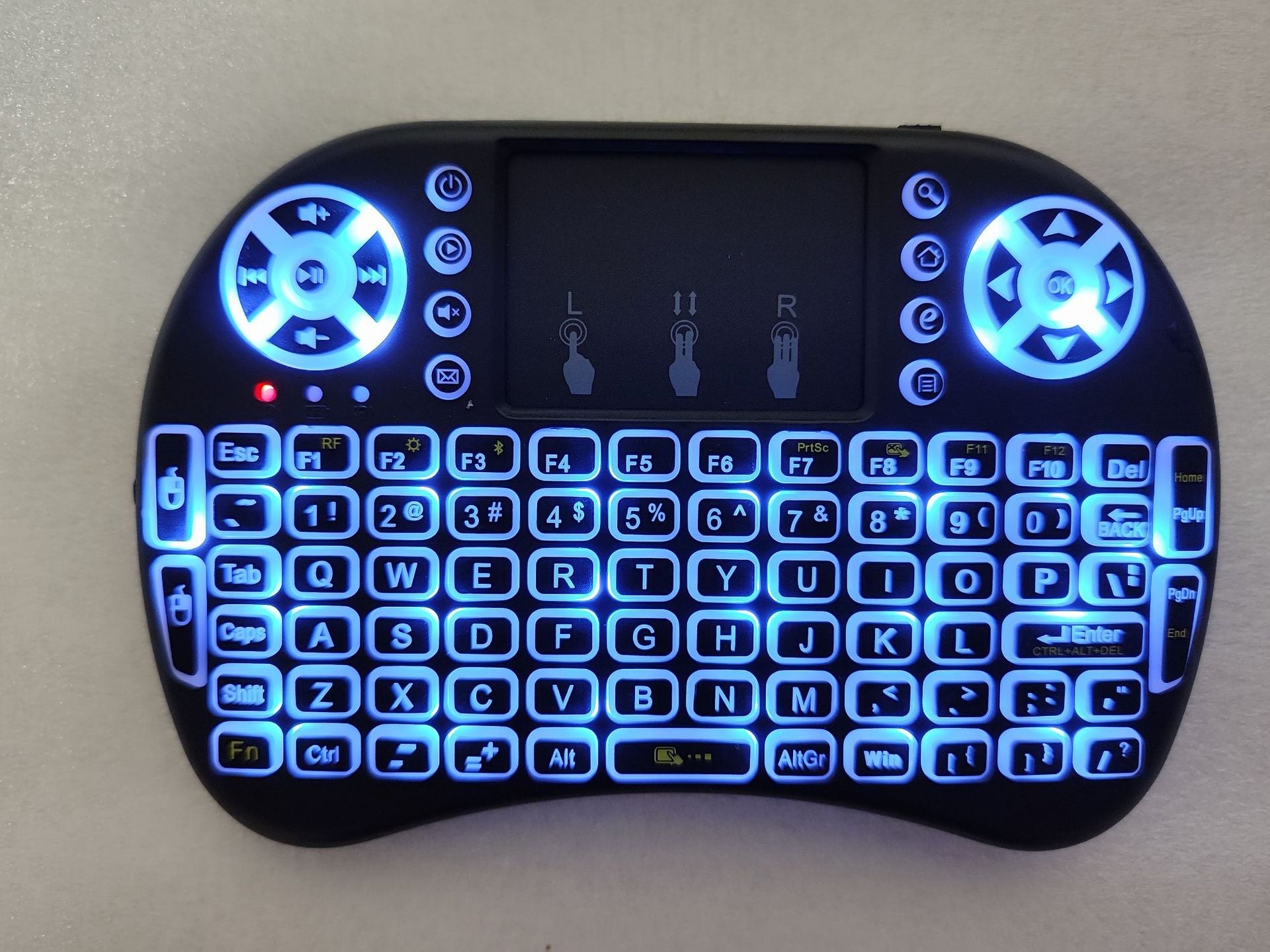 Smart TV Remote Wireless Mini Keyboard + Mouse Pad with RGB Backlight