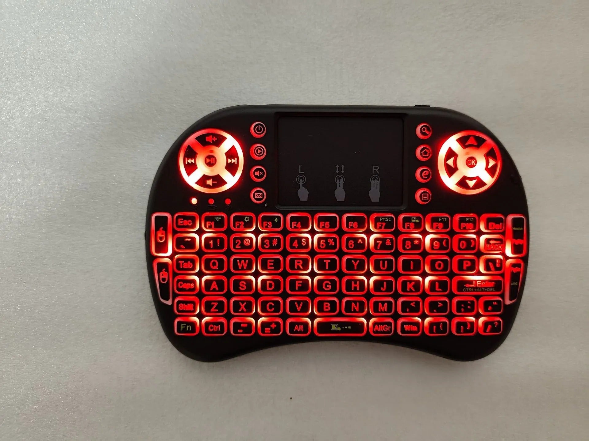 Smart TV Remote Wireless Mini Keyboard + Mouse Pad with RGB Backlight