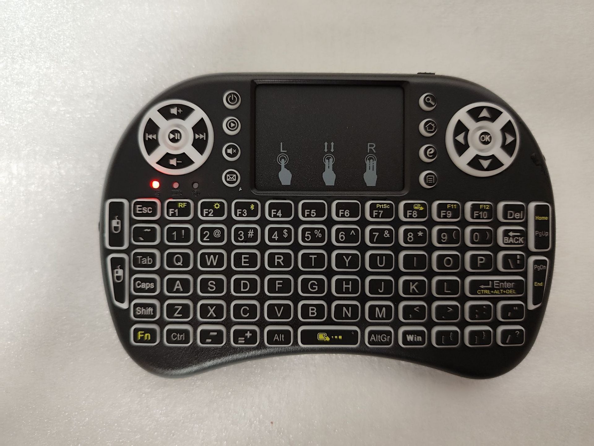 Smart TV Remote Wireless Mini Keyboard + Mouse Pad with RGB Backlight