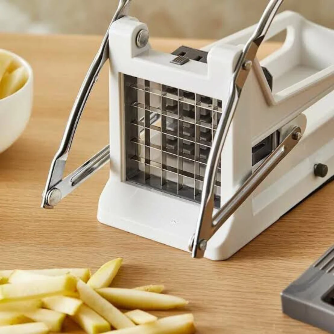 French Fries Potato Cutter Home Professional Version With Replaceable Blades for Easy Cutting And Cleaning, Vegetable Strip Chopper Cucumber Slicer Onion Shredder